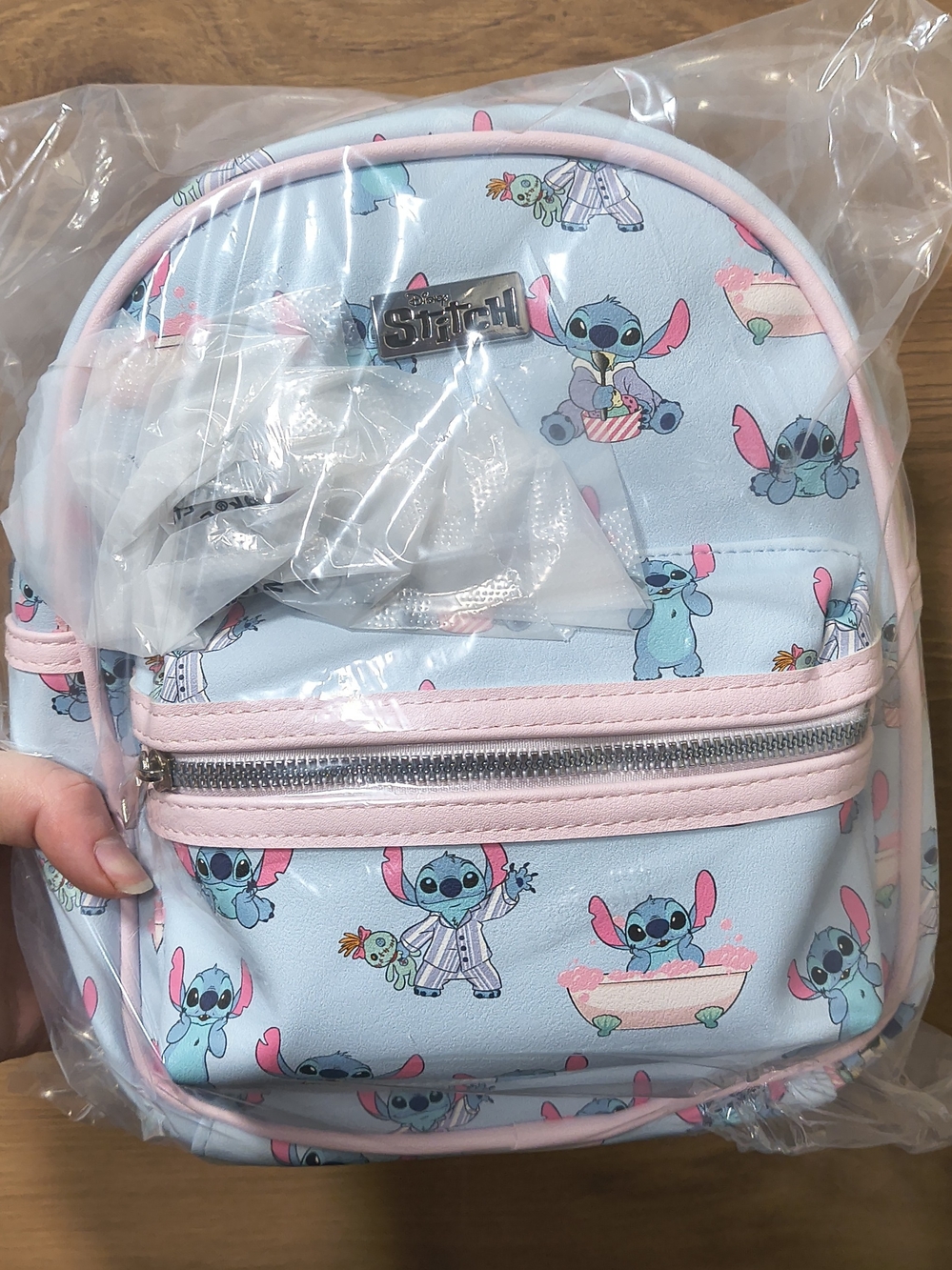 Disney Stitch Light Blue and Pink Mini Backpack